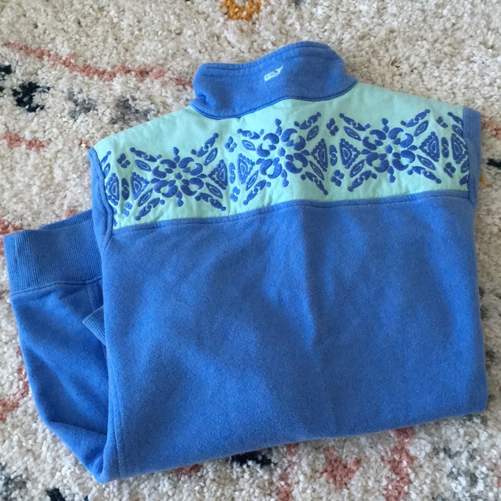 Embroidered Vineyard Vine Quarter Zip Shep Shirt
